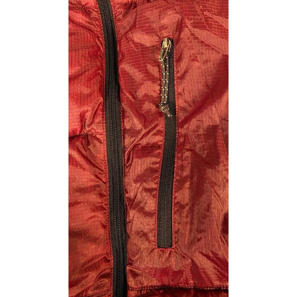 Mountain Hardware Puffer Goose Down Jacket Mens Large Dark Red Gray